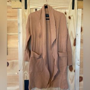 Tan Open Front Cardigan sweater coat